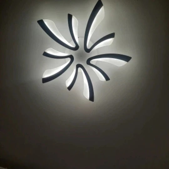 5 Vleugel Plafondlamp - Zwart - Warm Wit - Woonkamerlamp - Moderne Lamp - Plafonniere - Plafondlamp - Kroonluchter