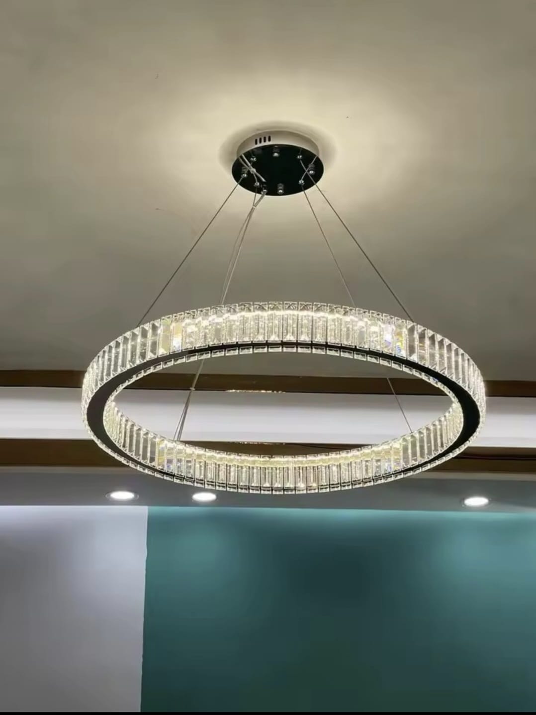 2 Ringen Hanglamp - Eettafel Hanglamp - Goud - 2 Lagen 40 & 60 cm - Luxe Kroonluchter - Hoogte Verstelbaar - Woonkamerlamp