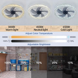 Ceiling Fan with Light - Ceiling Fan - Smart Lamp - Dimmable - 6 Speeds - Crystal Fan - Kitchen Light - Living Room Light - Modern Lamp