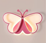 Modern Butterfly LED Ceiling Light - Pink - Width 50 cm - 3 Light Colours - For Bedroom And Kids Room - Ceiling Fixture