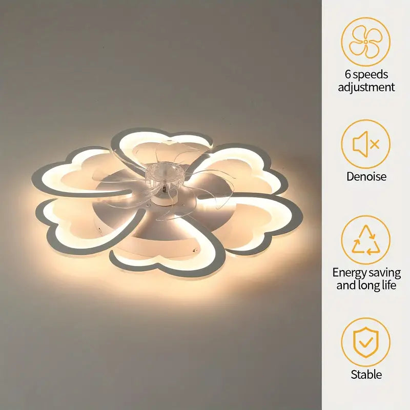 LuxiLamps - 6 Wolken Plafondlamp - Dimbaar Met Afstandsbediening - LED Plafondlamp - Wit - Woonkamerlamp - Moderne lamp - Plafonniere