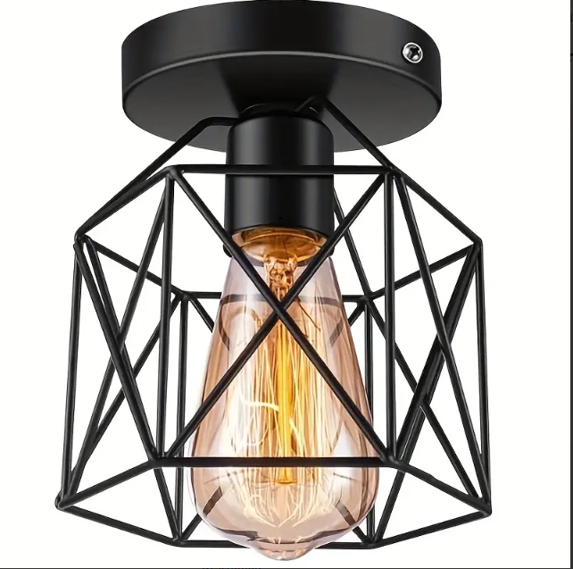 Moderne Plafondlamp - Zwart - Moderne Lamp - E27 - Gangpad of Hal Lamp - Vintage Lamp - Plafoniere