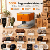 A1PRO Laser Engraving Machine - Laser Cutter - 5W - Class 1 Laser Engraver - With HD Camera - Engraving - Display - WiFi App - 100 x 100 mm - Laser Cutting Machine - APP Controllable