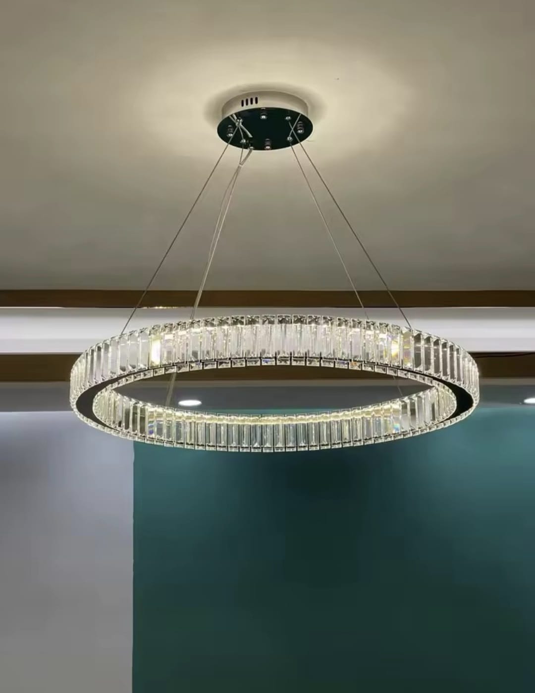 2 Ringen Hanglamp - Eettafel Hanglamp - Goud - 2 Lagen 40 & 60 cm - Luxe Kroonluchter - Hoogte Verstelbaar - Woonkamerlamp