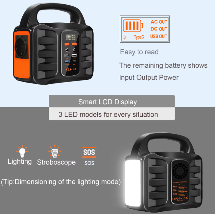 Draagbare Krachtcentrale - 200 W - Stroomgenerator - 194 Wh - Generator LED-Zaklamp - Mobiele Stroomgenerator Voor Reizen/Kamperen/Buiten