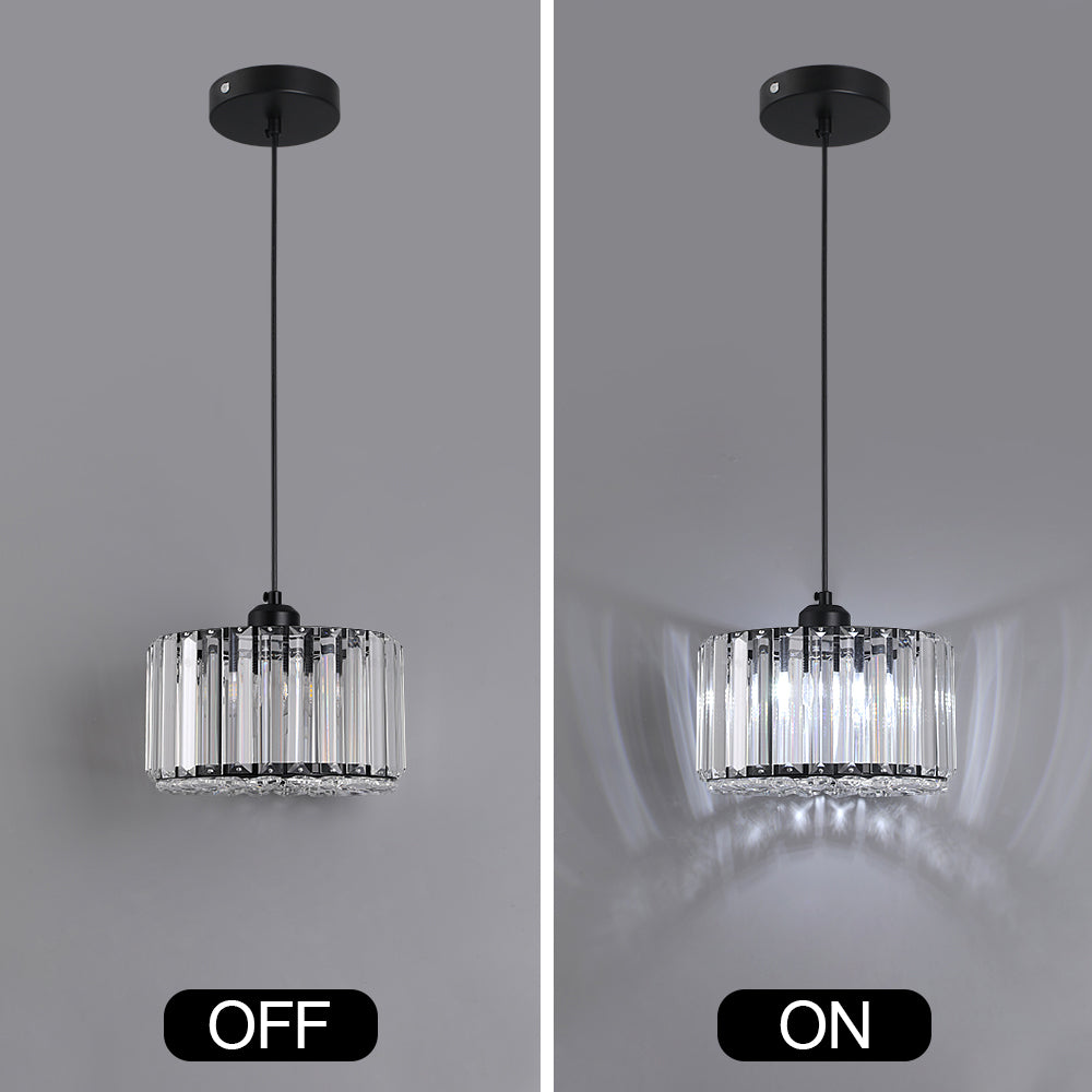 Luxueuze Kristallen Hanglamp - Kroonluchter Hanglamp - Moderne Hanglamp - Zwart - Kroonluchter - E27