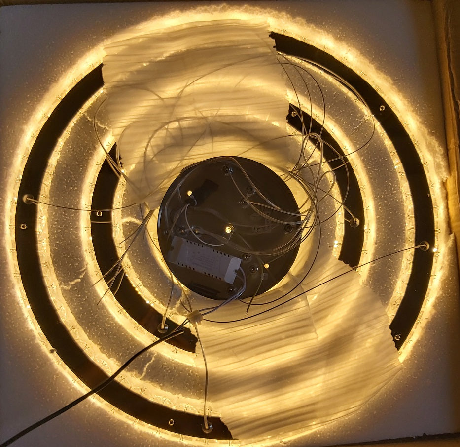 Kristallen Kroonluchter XL - Crystal Led Hanglamp - 3 Ring Hanglamp - Woonkamerlamp - Met Afstandsbediening - Moderne lamp - Hanglamp