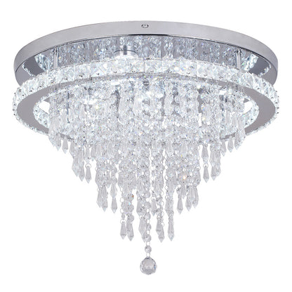 LuxiLamps - Kristallen Plafondlamp - Crystal Led Lamp - 50 cm - Met Afstandsbediening Dimbaar - Woonkamerlamp - Moderne lamp - LED Plafondlamp - Plafonniere