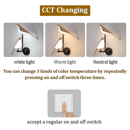 LuxiLamps - Wandlamp 2 Vogels - Muurlamp - Moderne Wandlamp - 33 cm - Draaibaar - Sfeerverlichting - Decor Muurverlichting