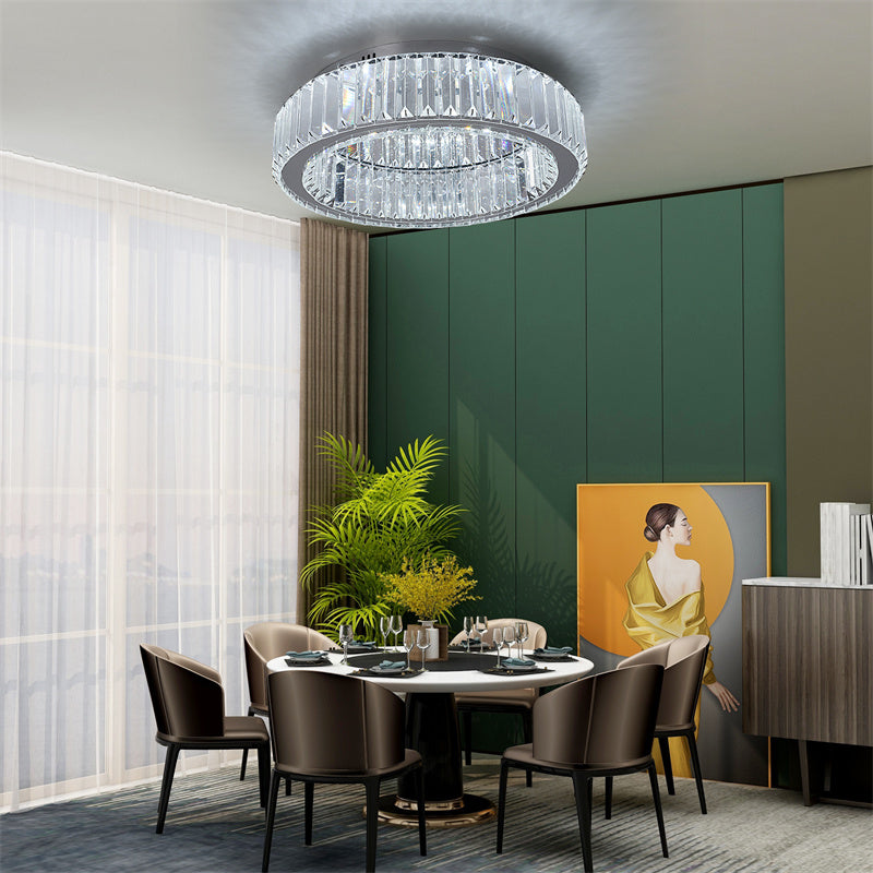 Ring Kristallen Plafondlamp - Crystal Led Lamp - Woonkamerlamp - Moderne lamp - LED Plafondlamp - Plafonniere