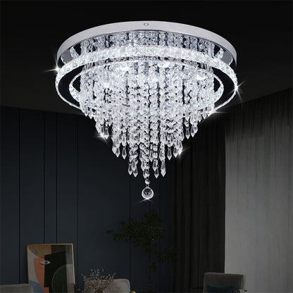 LuxiLamps - Kristallen Plafondlamp - Crystal Led Lamp - 50 cm - Met Afstandsbediening Dimbaar - Woonkamerlamp - Moderne lamp - LED Plafondlamp - Plafonniere