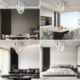 
2-Ring Crystal Ceiling Light - Luxury LED Ceiling Lamp - Chrome - Home Decor - 3 Colors - Crystal Chandelier - Modern Ceiling Lamp - 30 cm