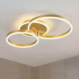 
Gouden LED-plafondlamp met twee ringen - productfoto 1