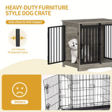
Dog Crate - Furniture - Dog Cage - Dog Kennel - Dog Pen - Coffee Table - 2 Doors - Sliding Door - 49×69×64.5 cm - Grey
