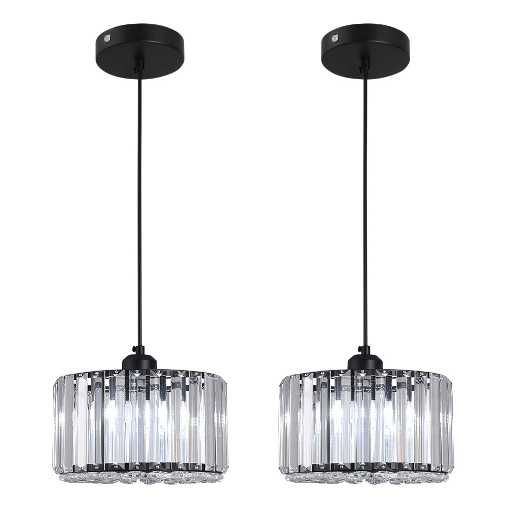 Luxueuze Kristallen Hanglamp - Kroonluchter Hanglamp - Moderne Hanglamp - Zwart - Kroonluchter - E27