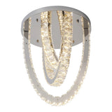 
3 Ring Crystal Ceiling Light - Silver - For Living And Dining Room
