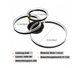 
3-Ring Ceiling Light - Black/Gold - Dimmable with Remote Control - Modern LED Lamp - 30/40/50 cm - Living Room Lamp