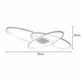 
Oval Ring Ceiling Light - White - With Remote Control - For Living And Dining Room - Ceiling Fixture
