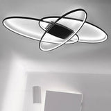 
Oval Ring Ceiling Light - Black - With Remote Control - For Living And Dining Room - Ceiling Fixture