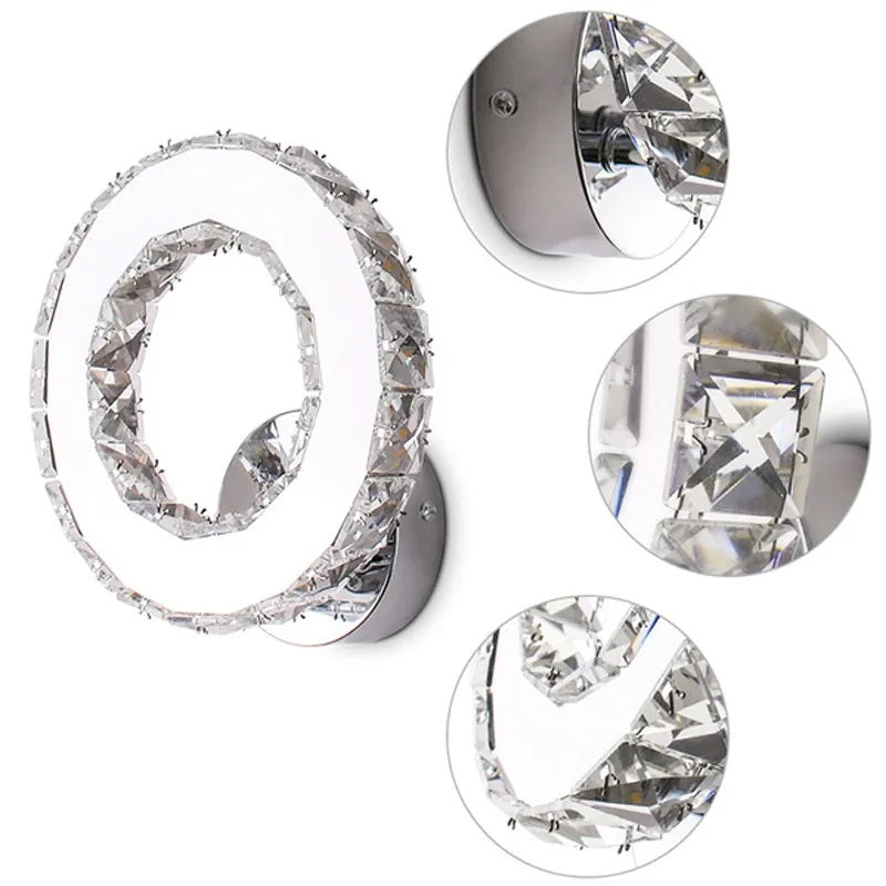 Crystal LED Wall Lamp - Modern Wall Lighting - 22 cm - Crystal Wall Lamp - Wall Decoration