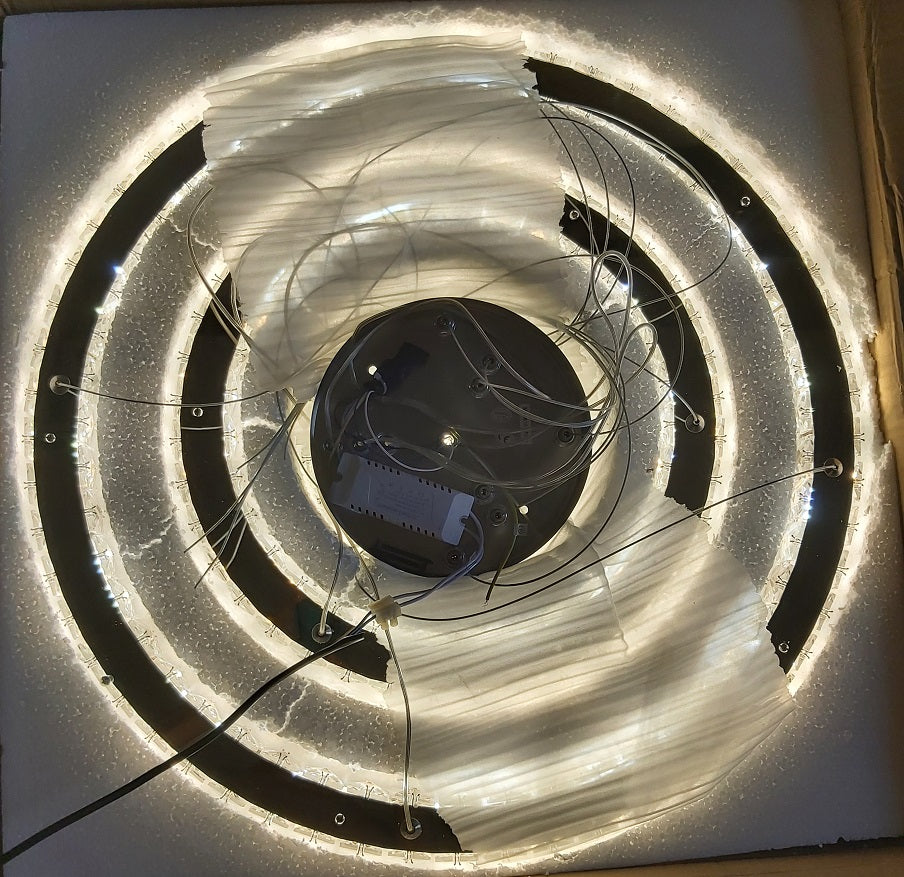 Kristallen Kroonluchter XL - Crystal Led Hanglamp - 3 Ring Hanglamp - Woonkamerlamp - Met Afstandsbediening - Moderne lamp - Hanglamp