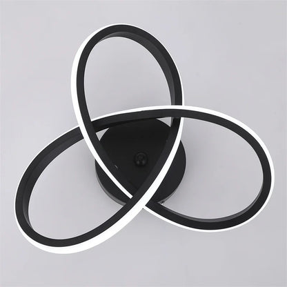 Modern Curl Lamp - Chandelier - Black - Aisle or Hall Lamp - LED Lighting - Ceiling Lamp