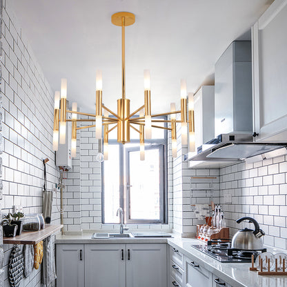 LuxiLamps - 20 Head Chandelier - Modern Gold LED Chandelier - 66 cm - Modern Lamp - Pendant Chandelier - Ceiling Lamp