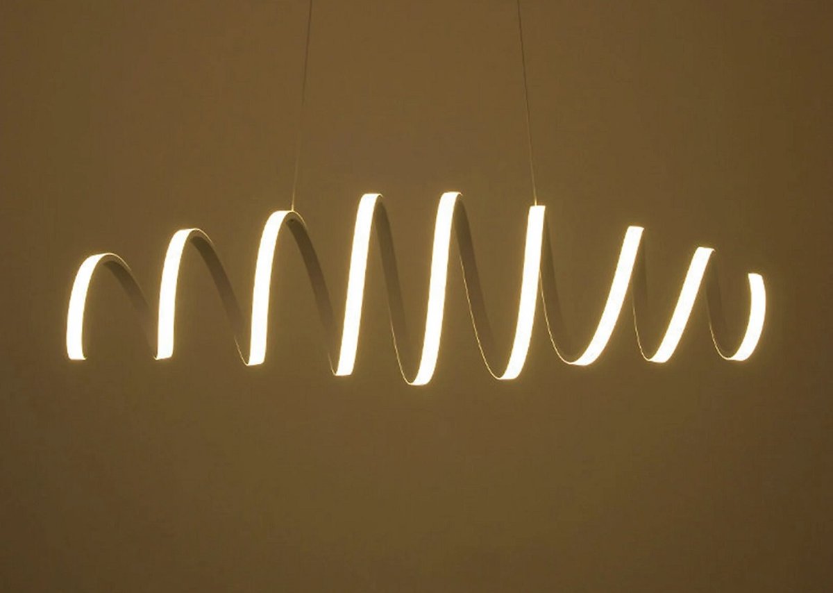 Hanglamp - Kroonluchter - Wit - Woonkamerlamp - 100 cm - Moderne Hanglamp - Eetkamer Lamp