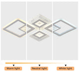 
4-Head Ceiling Light - With Remote Control - Smart Lamp - Dimmable via App - Living Room Lamp - Modern Lamp - Ceiling Light