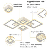 
4-Head Ceiling Light - With Remote Control - Smart Lamp - Dimmable via App - Living Room Lamp - Modern Lamp - Ceiling Light