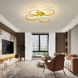 
Modern 4 Ring LED Ceiling Light - Gold - Dimmable With Remote Control And App - For Living And Dining Room - Ceiling Fixture