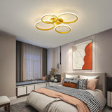 
Modern 4 Ring LED Ceiling Light - Gold - Dimmable With Remote Control And App - For Living And Dining Room - Ceiling Fixture