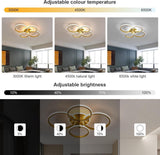 
Modern 4 Ring LED Ceiling Light - Gold - Dimmable With Remote Control And App - For Living And Dining Room - Ceiling Fixture