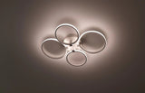 
Modern 4 Ring LED Ceiling Light - White - Dimmable With Remote Control And App - For Living And Dining Room - Ceiling Fixture