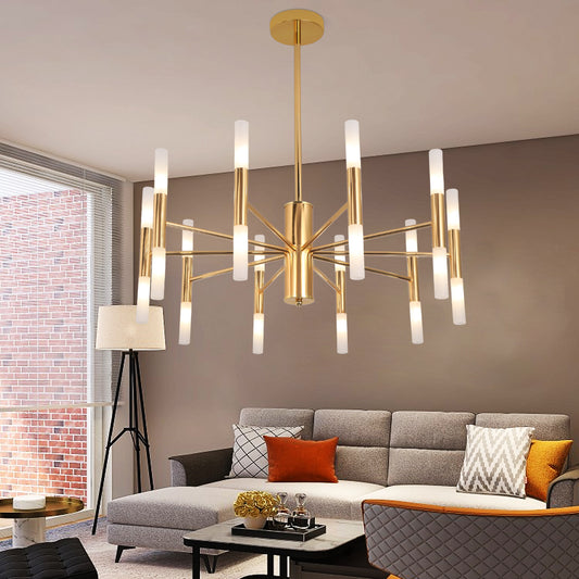 LuxiLamps - 20 Head Chandelier - Modern Gold LED Chandelier - 66 cm - Modern Lamp - Pendant Chandelier - Ceiling Lamp