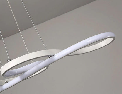 LuxiLamps - Pendant Lamp - Chandelier - White - Living Room Lamp Dimmable With Remote Control - Modern Lamp - Dining Room Lamp - LED Ceiling Lamp - Ceiling Light
