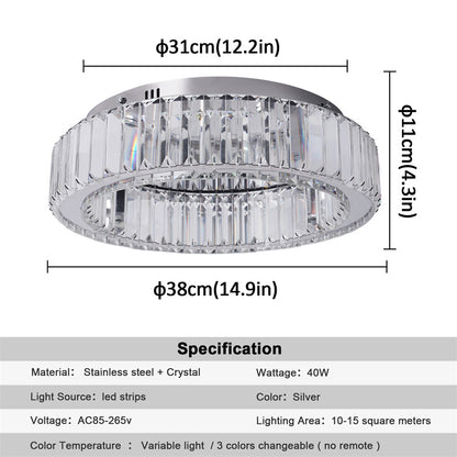 Ring Kristallen Plafondlamp - Crystal Led Lamp - Woonkamerlamp - Moderne lamp - LED Plafondlamp - Plafonniere