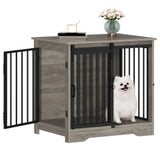 
Dog Crate - Furniture - Dog Cage - Dog Kennel - Dog Pen - Coffee Table - 2 Doors - Sliding Door - 49×69×64.5 cm - Grey