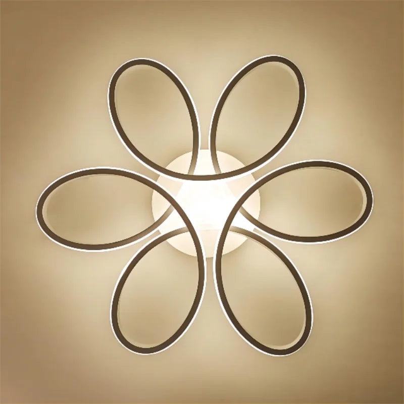 LuxiLamps - Krullen Plafondlamp - Warm Wit - 59 cm - Woonkamerlamp - Wit - Slaapkamerlamp - Moderne lamp - Plafonniere