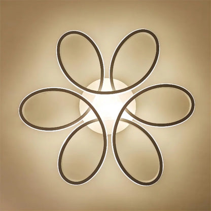 LuxiLamps - Krullen Plafondlamp - Warm Wit - 59 cm - Woonkamerlamp - Wit - Slaapkamerlamp - Moderne lamp - Plafonniere