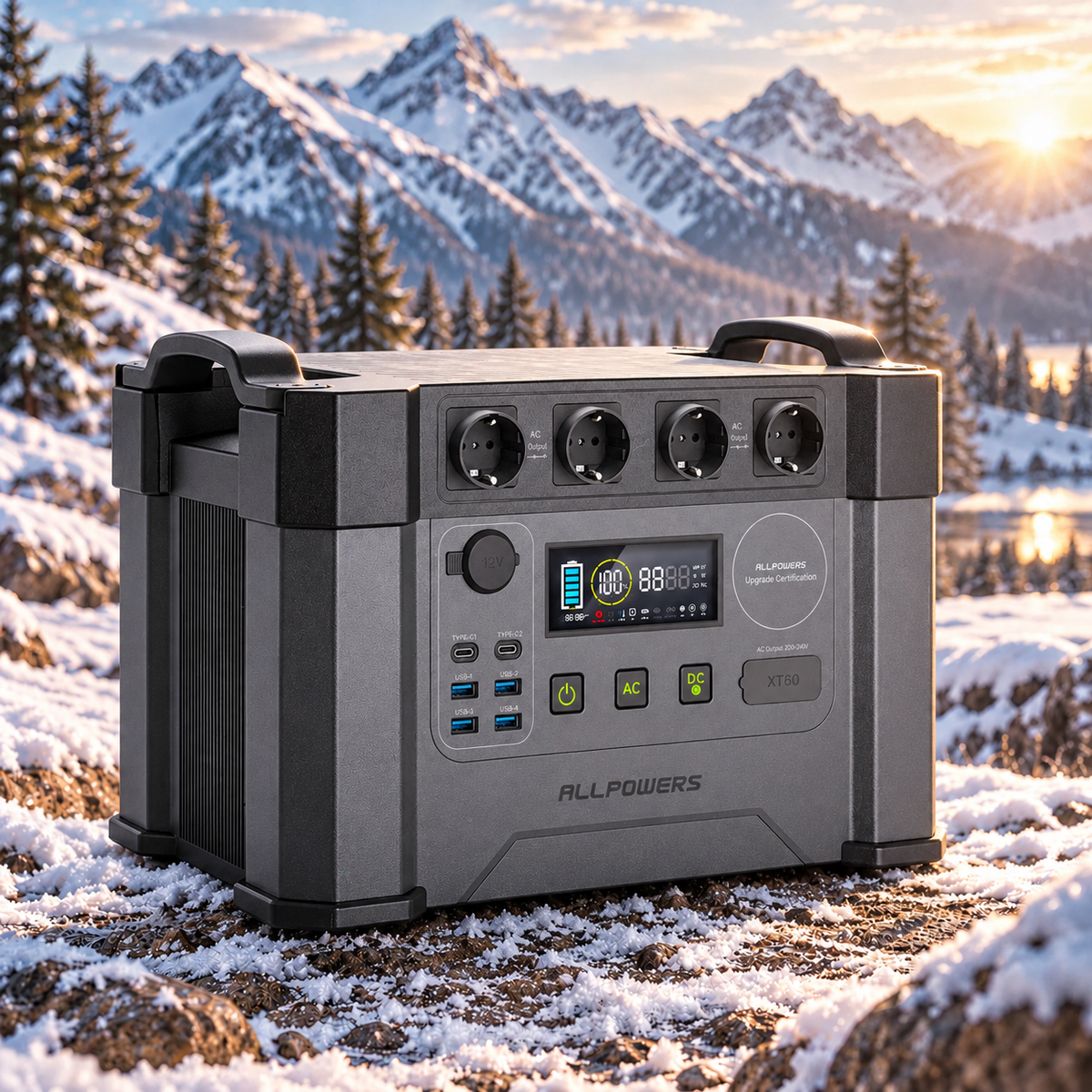 Allpowers S2000 PRO-R - Draagbare Powerstation - Krachtcentrale - 1500Wh / 1,5Kwh - Lithium-Ion - Output 2400W - 4000W Piek - 11 Outputs AC/DC & USB - Noodstroomvoorziening Voor Thuis, Camping en Outdoor Avonturen - Met APP