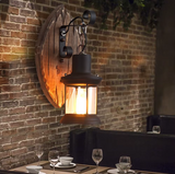 
Vintage Wooden Wall Lamp - Industrial Wall Lighting - For Bar And Restaurant