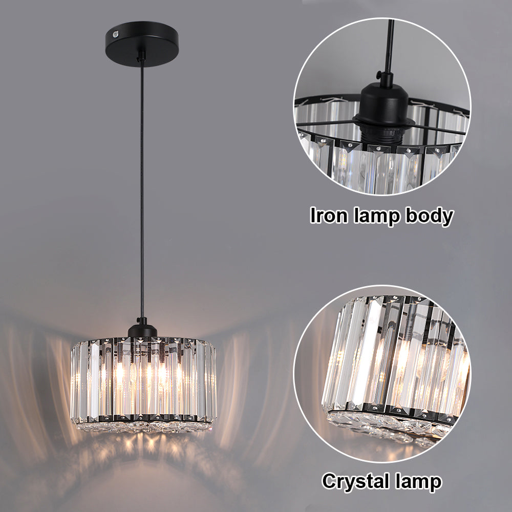 Luxueuze Kristallen Hanglamp - Kroonluchter Hanglamp - Moderne Hanglamp - Zwart - Kroonluchter - E27
