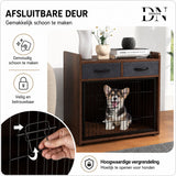 
Crate - Dog Crate - Furniture - Dog Cage - Dog House - Dog Pen - Coffee Table - 2 Drawers - 62×49.5×63 cm - Brown