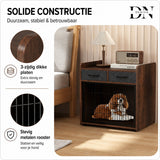 
Crate - Dog Crate - Furniture - Dog Cage - Dog House - Dog Pen - Coffee Table - 2 Drawers - 62×49.5×63 cm - Brown