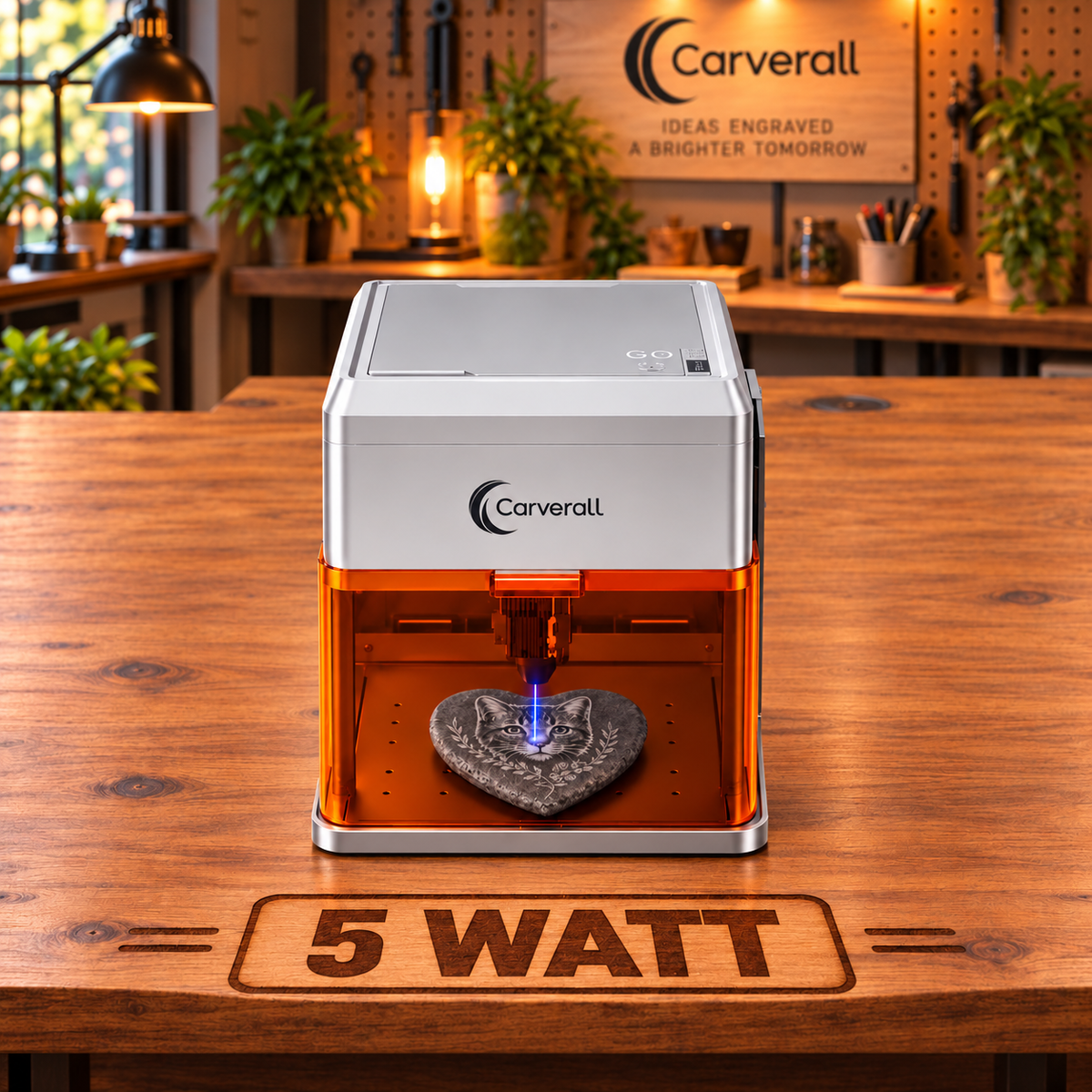 A1PRO Laser Engraving Machine - Laser Cutter - 5W - Class 1 Laser Engraver - With HD Camera - Engraving - Display - WiFi App - 100 x 100 mm - Laser Cutting Machine - APP Controllable