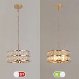
Crystal Pendant Light - Gold - Ø 30 cm - Adjustable Suspension - E14 Bulbs Included - Modern Chandelier With A Retro Appearance - For The Living Room