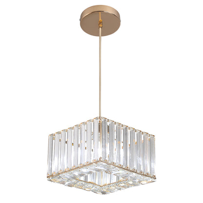LuxiLamps - Crystal Hanglamp - Moderne Hanglamp - Goud - Kroonluchter - E27 - Eetkamer Hanglamp