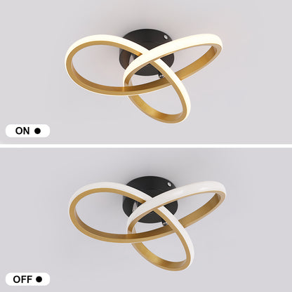Modern Curl Lamp - Chandelier - Gold - Aisle or Hall Lamp - LED Lighting - Ceiling Lamp