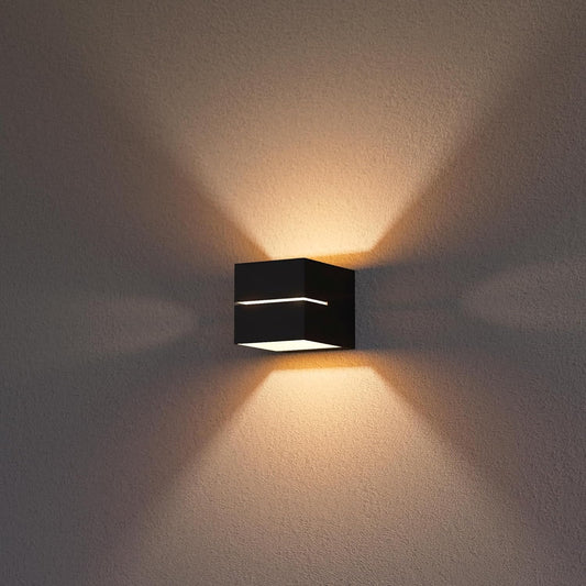 LuxiLamps - Led Wandlamp - Moderne Wandverlichting - Met Lichtgleuf - Goud/Zwart - Hal lamp - G9 - Trappenhuis - 16 cm